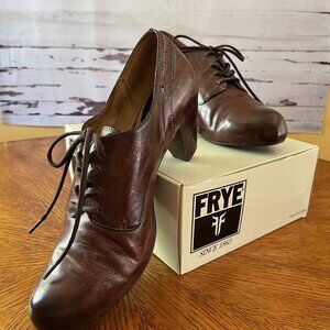 Frye Lois Oxford Brown Heels Size 10